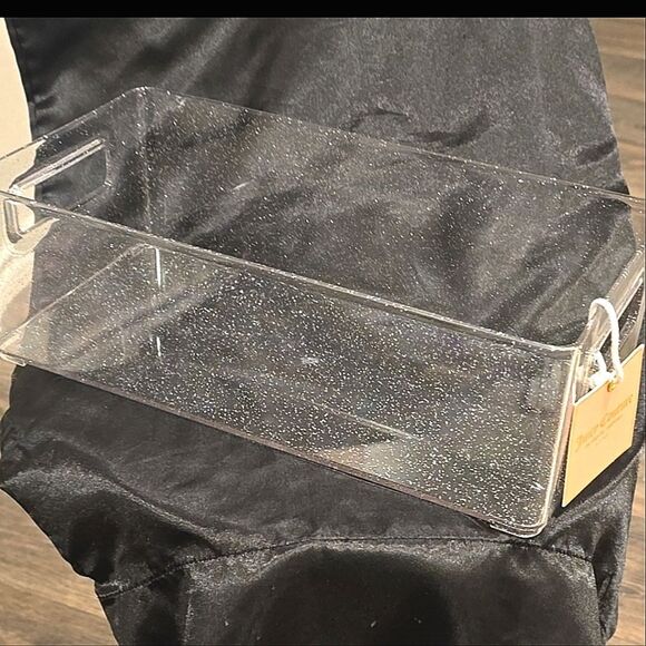 Juicy Couture Home Glitter Infused Clear Storage Box- Silver Glitter - Picture 7 of 10